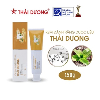 Kem Đánh Răng Dược liệu Thái Dương 150g ;hết hôi miệng,nhiệt miệng,làm sachmangr bám trên răng,chảy máu chân răng,