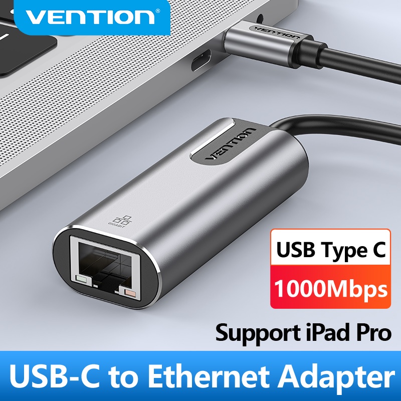 Thẻ mạng Vention Usb Typc C Rj45 Lan Ethernet cho Windows 10 Macbook Xiaomi Mi Pc