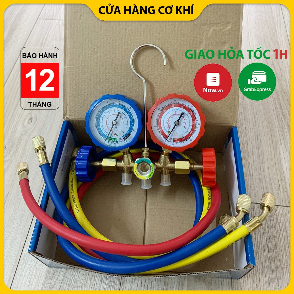 Đồng hồ đo ga đôi kèm dây nạp gas điều hòa chuyên dụng