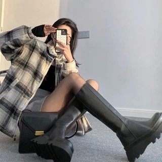 [order 20 ngày] boot đùi tăng chiều cao đế 7cm siêu ngầu + ảnh thật ở cuối