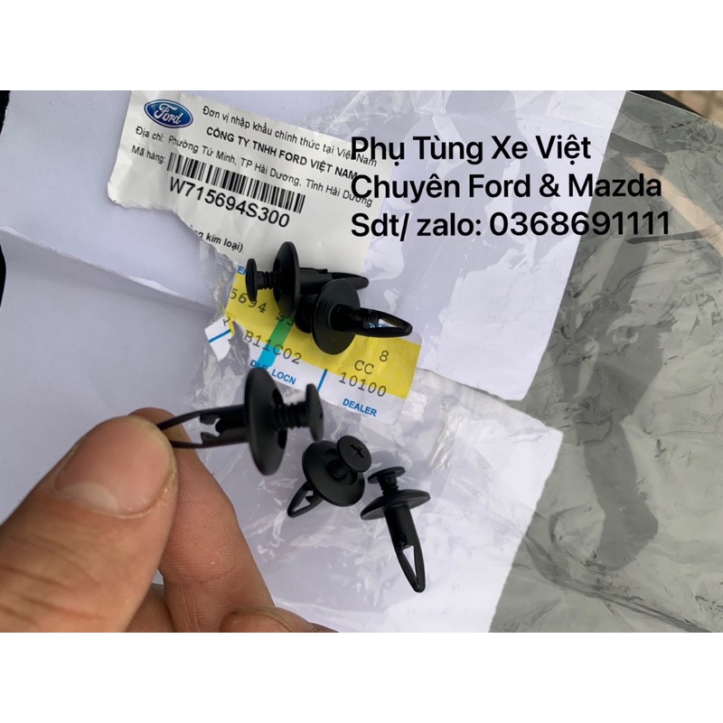 Vít cài chắn bùn Ford Ranger, Everest, Mazda BT bộ 5 nở cài / W715694S300