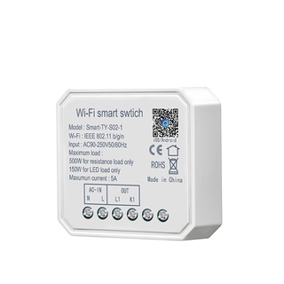 Wifi Mini Smart Smart DIY Light Switch Module 1/2 Gang Smart Life Tuya Remote Control Work 【doom】