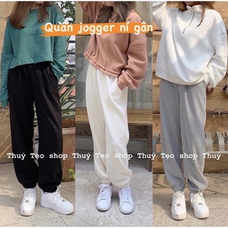 [ Hàng sẵn ] QUẦN JOGGER NỈ GÂN BO GẤU ỐNG RỘNG CẠP CHUN CO GIÃN