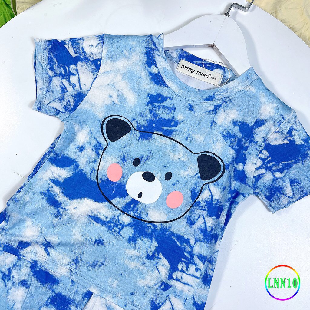 [LNN10] Bộ Cộc Tay Thun Lạnh MINKY MOM CÓ SIZE ĐẠI In Lụa Loang, Mềm Mịn, Thoáng Mát, Thoải Mái, Hàng Chuẩn Đẹp Cho Bé