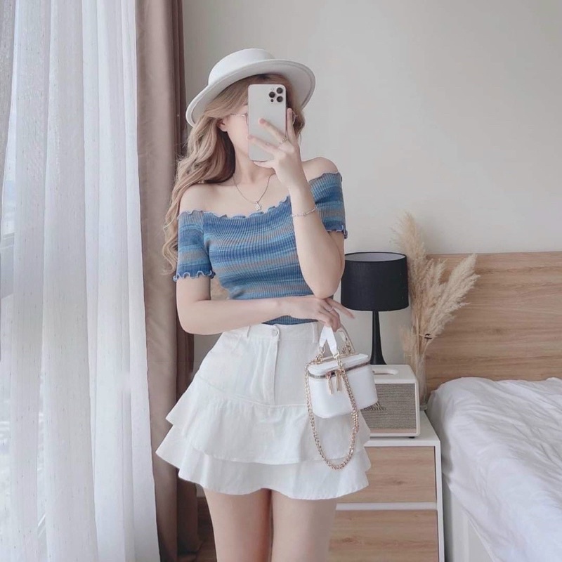 (SHOP BIGSIZE nữ 50kg đến 90kg ) chân váy nữ kaki xoè tầng