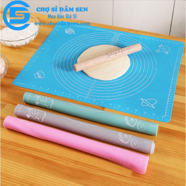 Thảm Nhào Bột , tấm cán Bột Silicone Làm Bánh Chống dính, Tấm lót cách nhiệt, dụng cụ nhà bếp G308-ThamCanBot