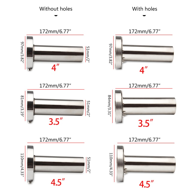 Bộ Giảm Thanh Bằng Thép Không Gỉ Phổ Biến Cho Ống Pô Xe Hơi