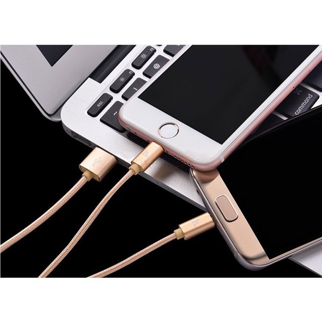 ✔️CHÍNH HÃNG ✔️Cáp sạc nhanh HOCO X2 3 đầu (3in1) lightning/typec/USB micro dây dù siêu bền chống đứt , chống rối BH 12T