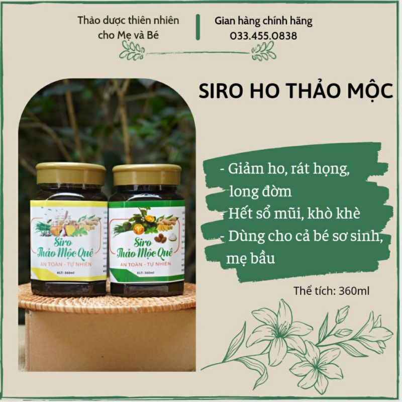 [360ml] SIRO THẢO MỘC HÚNG CHANH