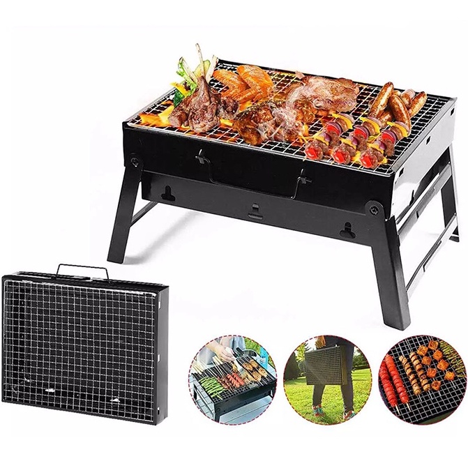 Bếp Nướng Than Hoa BBQ Hình Chữ Nhật Hàng Loại 1