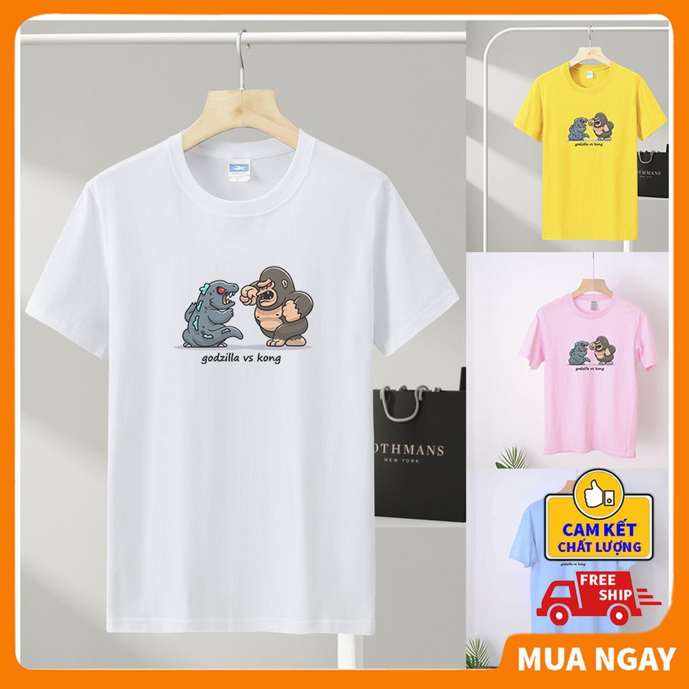 Áo thun nam nữ unisex form rộng cổ tròn giá rẻ ❤️ KING SPORT ❤️ Áo phông nữ nam cotton mềm mịn thoáng mát godzilla