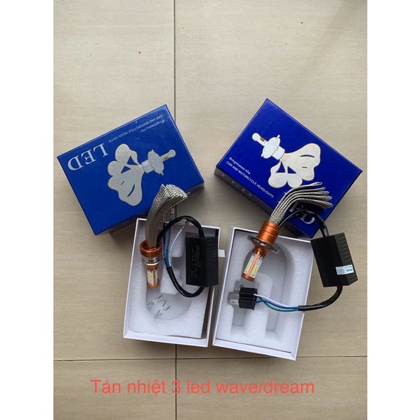Tản nhiệt 3 led dành cho xe máy wave alpha / dream - Ánh sáng trắng, độ sáng cực kỳ cao