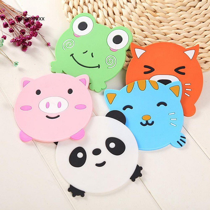 Lót Ly, Cốc Hoạt Hình Dễ Thương Mẫu Mới, Lót Chén Cute Chống Trơn, Chống Thấm Nước, Chống Ố