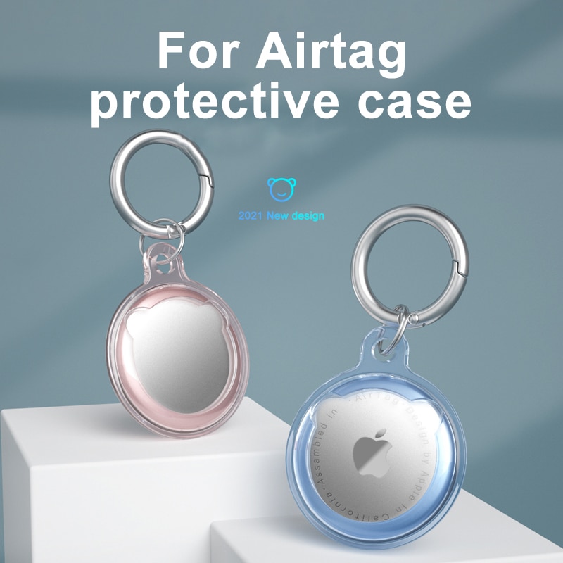 TPU Protective Case For Airtag Cover Hangable Keychain Locator Tracker Cover For airtags Case