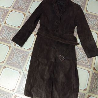 Áo da nữ màu nâu