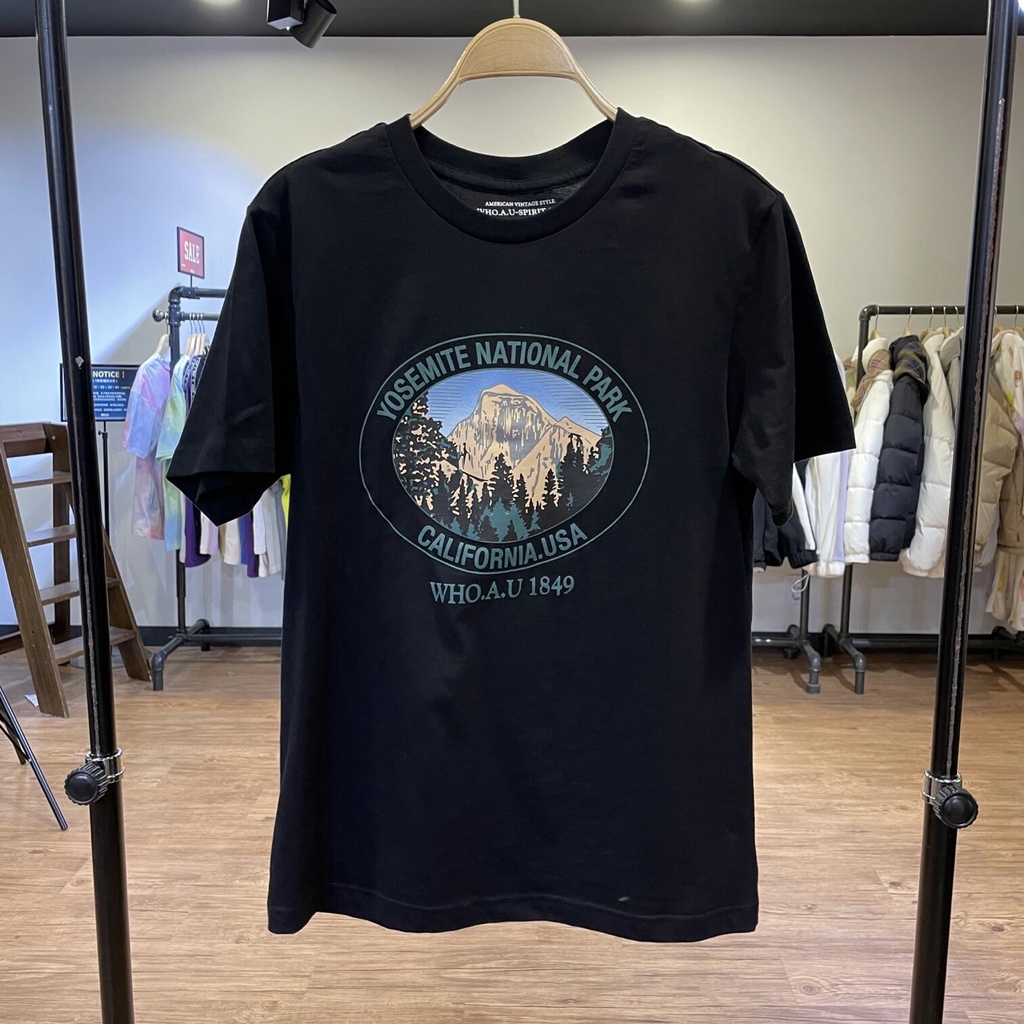 Áo thun WHO.A.U YOSEMITE WHRPBB681U/ WHRPB2547U in hình công viên quốc gia YOSEMITE