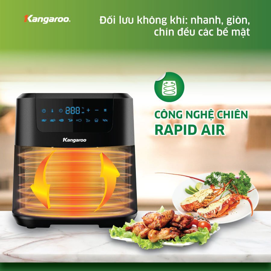 Nồi chiên không dầu điện tử 5L Kangaroo KG5AF1A