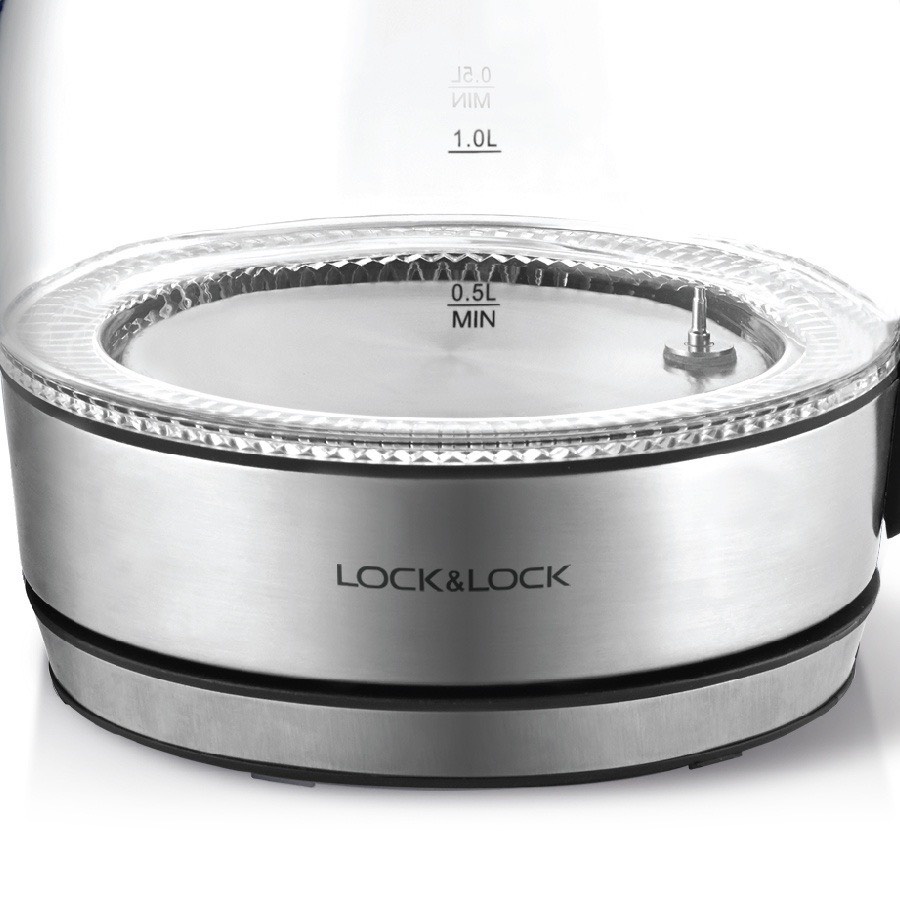 Ấm đun nước Lock&Lock EJK341 dùng điện bằng thủy tinh dung tích 1.8L-Hàng Chính Hãng