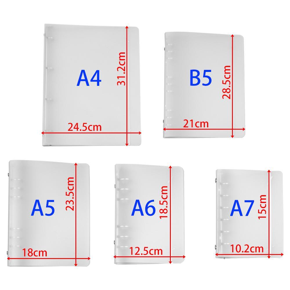 ZAIJIE24 Vỏ Nhựa Đựng Sổ Tay Khổ A4 / B5 / A5 / A6 / A7