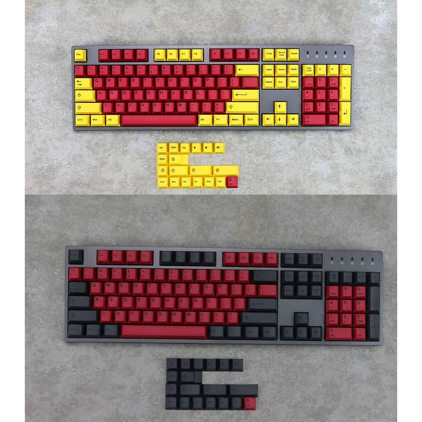 [Dùng được phím 84 60] Keycap nút bàn phím PBT Dye-sub phối 2 màu - 123 phím dành cho layout 87 104 108 84 60