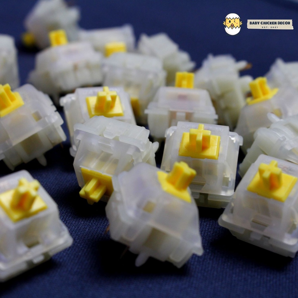 Switch bàn phím cơ Gateron Milky Yellow Pro (5 pin or 5 chân)