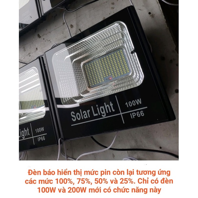 Đèn Năng Lượng Mặt Trời Công Suất 40W, 60W, 100W, 200W Có Điều Khiển Từ Xa