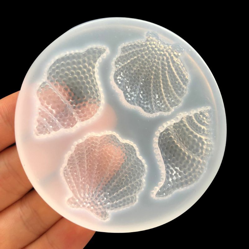 Khuôn silicone làm đồ trang sức tạo hình vỏ sò tiện lợi