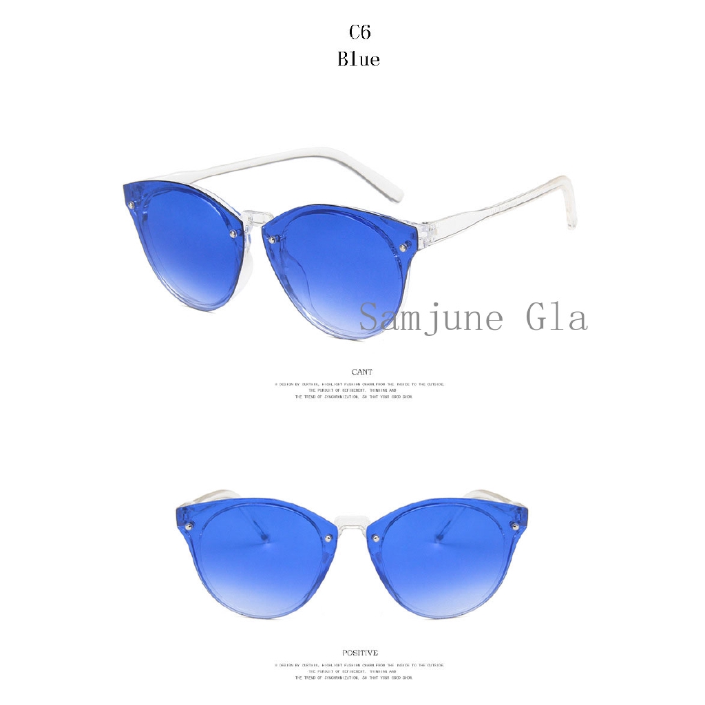 Kính mát Samjune tròng tròn chống tia UV400 thời trang cho nữ