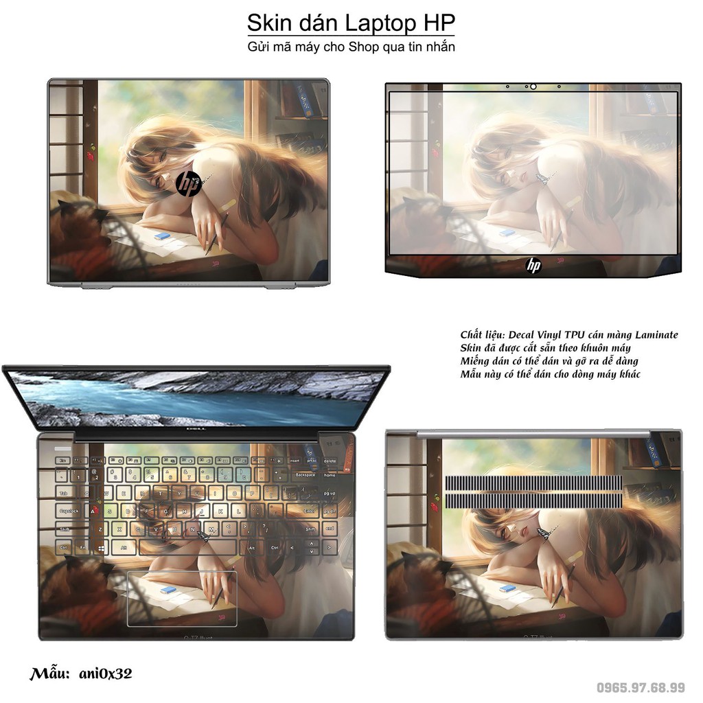 Skin dán Laptop HP in hình Anime image (inbox mã máy cho Shop)