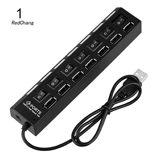 Bộ Chia Cổng Usb 2.0 Sc7 Có Công Tắc On / Off Cho Laptop Pc