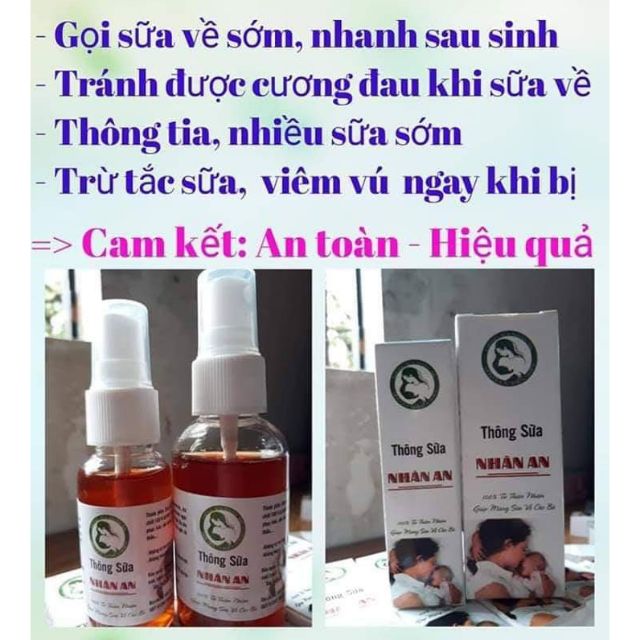 Xịt thông tia sữa - Điều trị tắc tia sữa