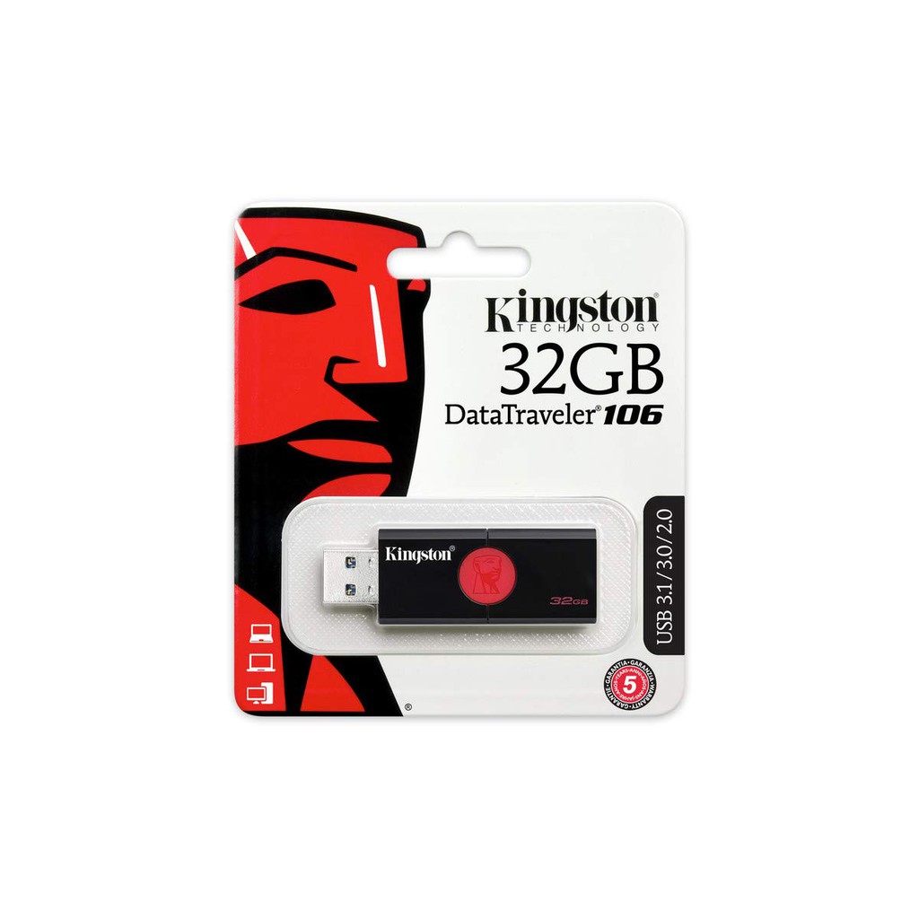 [Mã ELFLASH5 giảm 20K đơn 50K] USB Kingston 32GB DataTraveler 106 USB 3.0