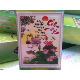 Tranh đính đá cha mẹ H889