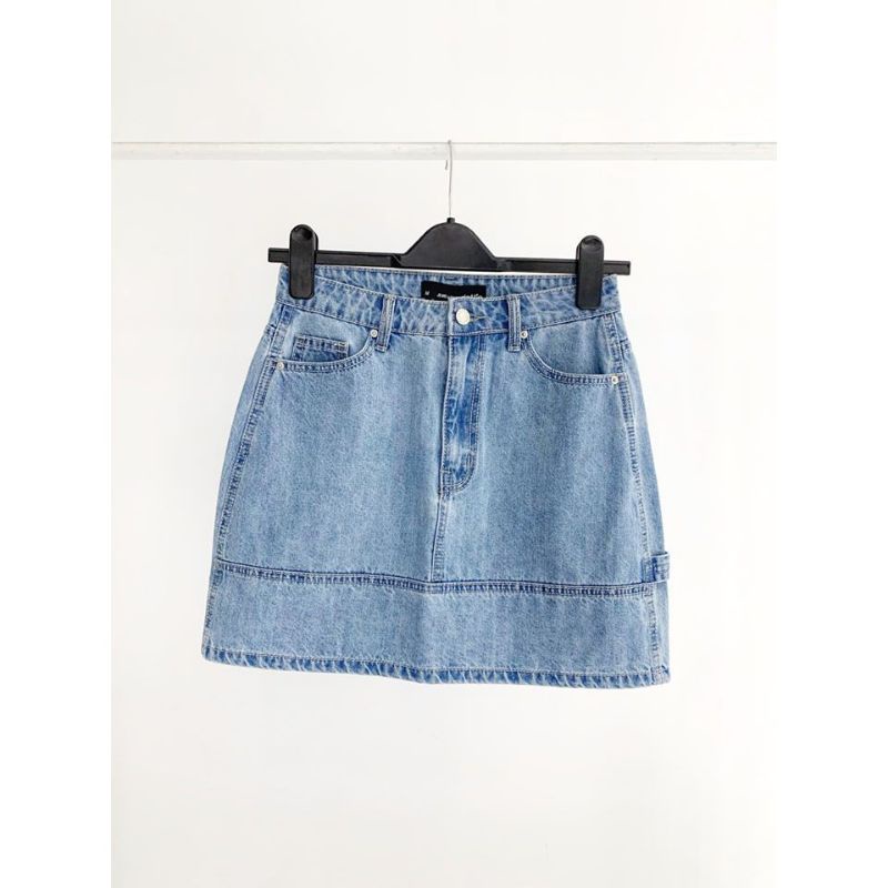 [NEW ARRIVAL] DOTTIE - CHÂN VÁY JEAN CHẠY CHỈ NỔI DÁNG A