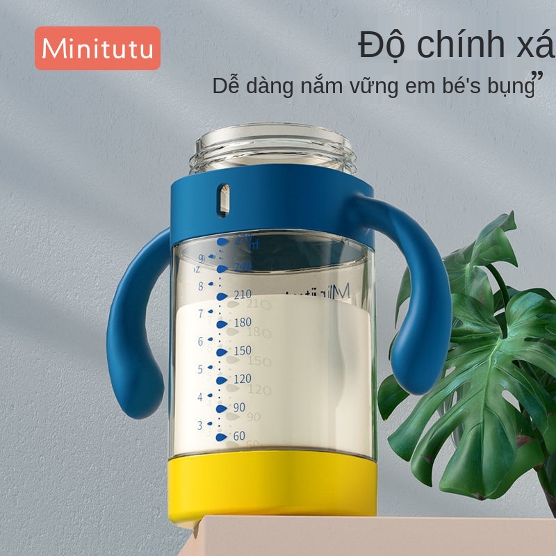 Bình sữa PPSU dung tích lớn 300ml chống đổ và chống đầy hơi dành cho em bé từ 1 tuổi rưỡi đến 3 tuổi