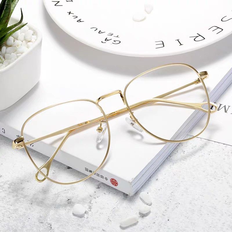 Mắt kính nữ LATIO gọng kim loại cao cấp với thiết kế đơn giản kết hợp với 3 tone màu siêu đẹp - KM2