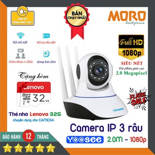 [Camera IP góc rộng] Camera IP Yoosee 3 râu RL20 - Camera 2.0M - Siêu nét Full HD - Chính hãng - Bảo hành 12 tháng !!