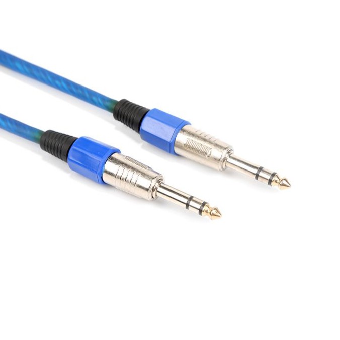 【1.5M/3M/5M/10M】6.35mm 1/4 inch Male to Male Stereo to stereo  Jack  Audio Aux Cable Adapter Jack Audio Cable Double Guitar Mixer
