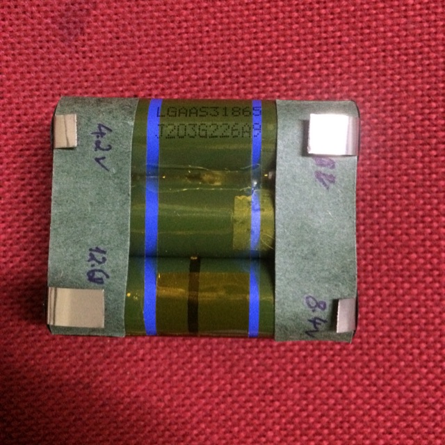 Cell pin 18650 LG 12.6v 3s2p đóng thành khối