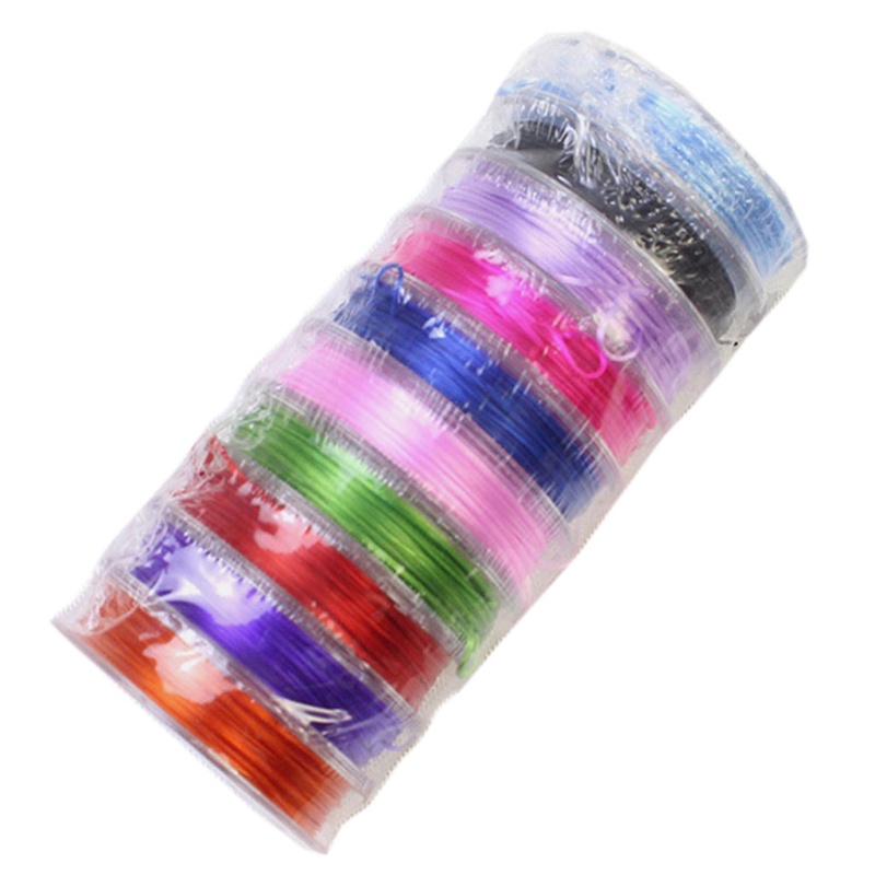 10 Cuộn Dây Cước 0.8mm 150m Co Giãn Làm Đồ Thủ Công