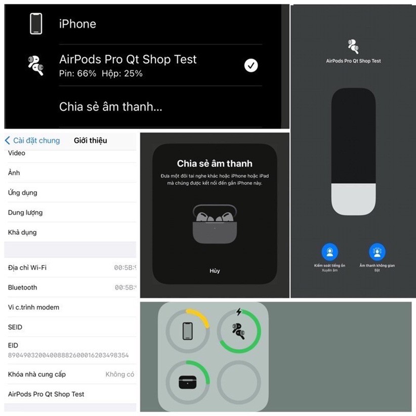 Tai Nghe Bluetooth Airpods Pro ANC Louda 1562A Bản Lề Cao Cấp - Chống Ồn Xuyên Âm - Check Imei Setting - Định Vị Đổi Tên
