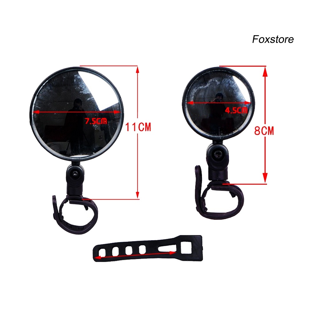 Gương chiếu hậu góc rộng xoay 360 độ gắn tay lái xe đạp