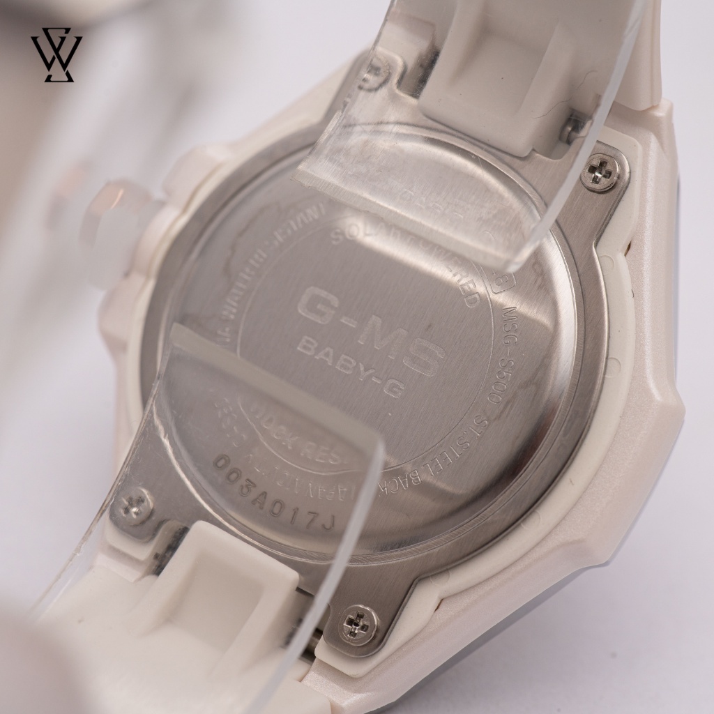 Đồng Hồ Năng Lượng Mặt Trời Nữ Casio Baby-G WATCHSTORE MSG-S500-7ADR Thiết Kế Kính Khoáng 39mm, Dây Nhựa Và Vỏ Thép