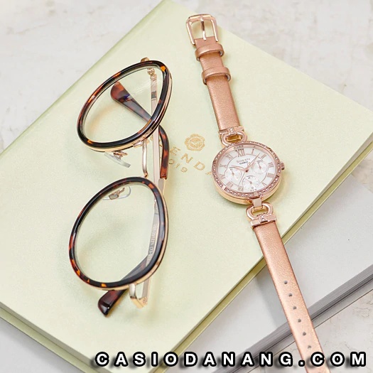 Đồng hồ nữ dây da Casio Sheen chính hãng Anh Khuê SHE-3067PGL-7BUDF