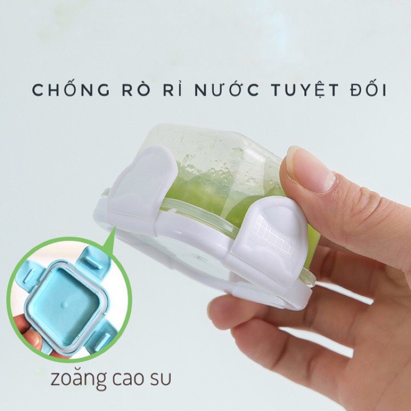 Hộp trữ đông, hộp đựng có nắp mini bảo quản đồ ăn dặm cho bé chống rò rỉ 60ml - 150ml