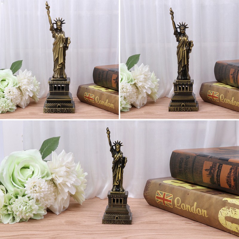 Mô hình tượng nữ thần tự do bằng kim loại dành cho để bàn trang trí