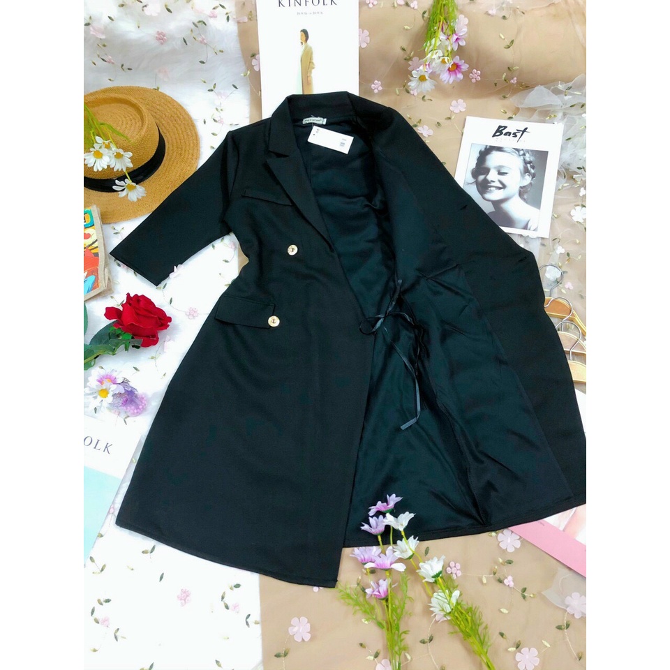 Đầm vest nữ thiết kế tay lỡ đính nút,đầm trắng dự tiệc dáng chữ A - cotton chéo (full 2 lớp) nhẹ nhàng sang chảnh MP