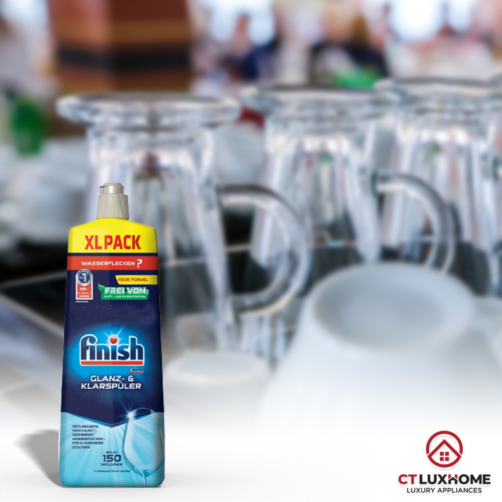 Nước làm bóng Finish 750ml làm bóng chén, trợ xả, làm khô dùng cho máy rửa chén - Hàng chính hãng