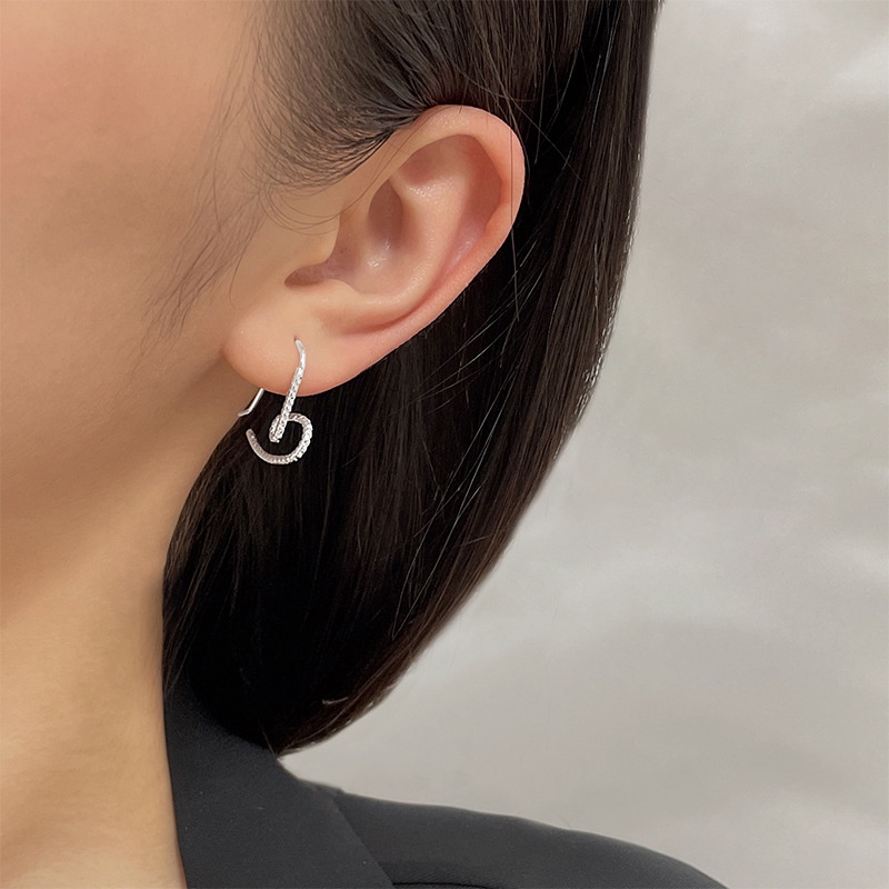 925 sterling silver heart-shaped earrings for women
