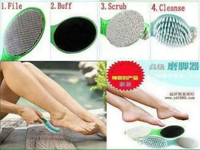 Cọ Tắm Kiêm Đá Bọt Biển Chà Gót Chân Tẩy Tế Bào Chết 4 In 1